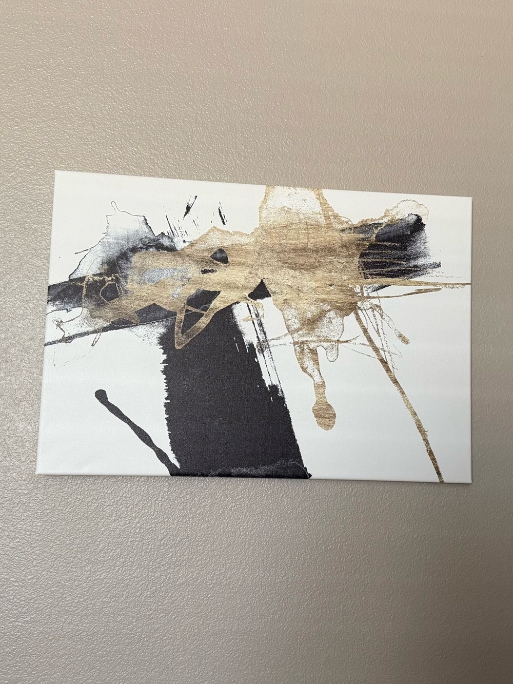 Abstract Gold and Black Home Art Painting